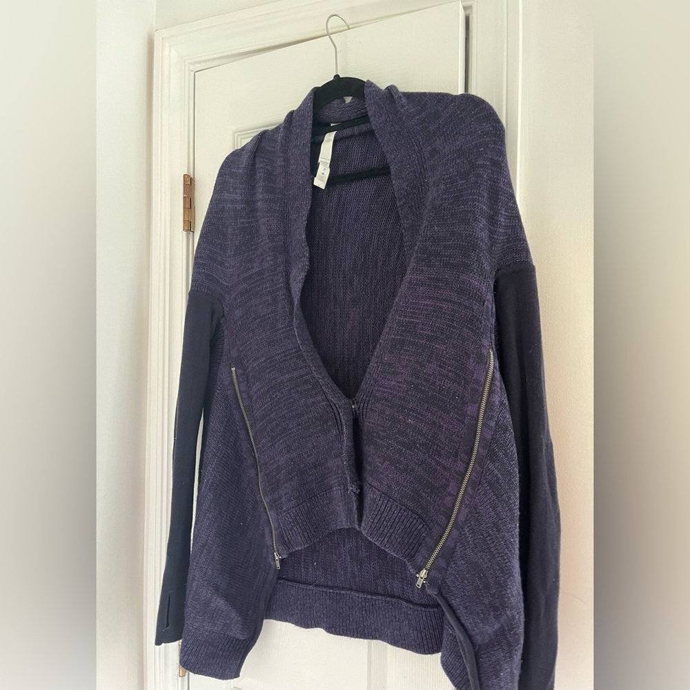 Lululemon Plum Marino Wool Wrap sweater, sz 8